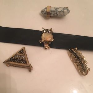 Choker necklace with interchangeable pins